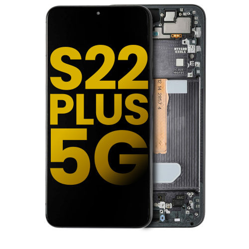 Refurbished - Replacement OLED Assembly With Frame Compatible For Samsung Galaxy S22 Plus 5G (Phantom Black)