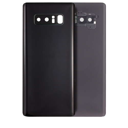 ESOURCE PARTS  Replacement Back Cover Glass With Camera Lens Compatible for Samsung Galaxy Note 8 (Service Pack) (Midnight Black)