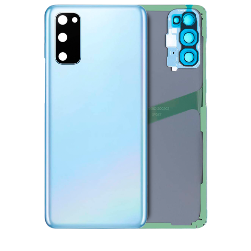 Replacement Back Cover Glass With Camera Lens Compatible For Samsung Galaxy S20 (Cloud Blue)