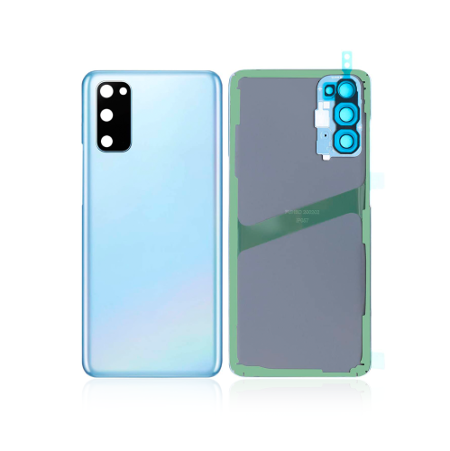 Replacement Back Cover Glass With Camera Lens Compatible For Samsung Galaxy S20 (Cloud Blue)
