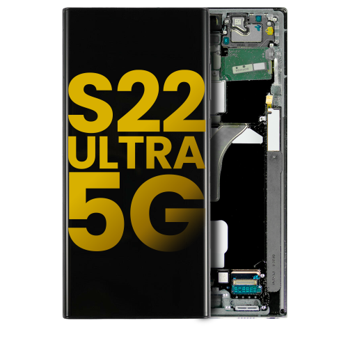 Replacement OLED Assembly With Frame Compatible For Samsung Galaxy S22 Ultra 5G (Graphite) by ESOURCE PARTS - Refurbished condition - Image 2