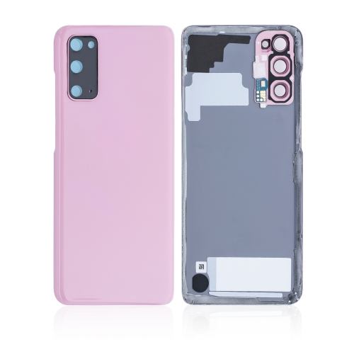 Replacement Back Cover Glass With Camera Lens Compatible For Samsung Galaxy S20 (Cloud Pink)