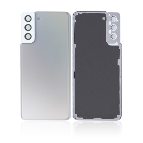 Replacement Back Cover Glass With Camera Lens Compatible For Samsung Galaxy S21 Plus (Phantom Silver)