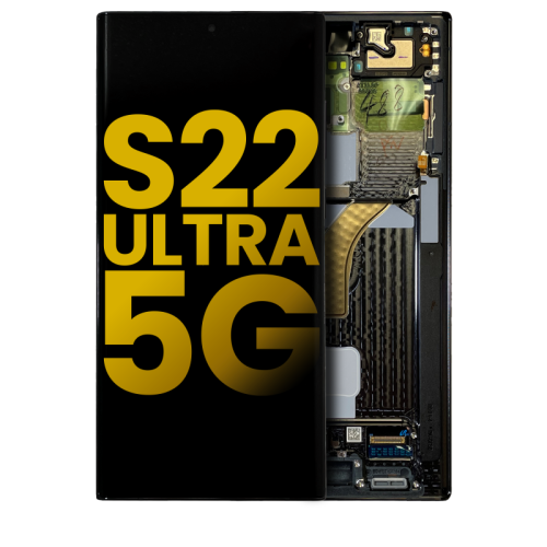 OLED Assembly With Frame Compatible For Samsung Galaxy S22 Ultra 5G (Phantom Black) by ESOURCE PARTS - Refurbished condition - Image 3