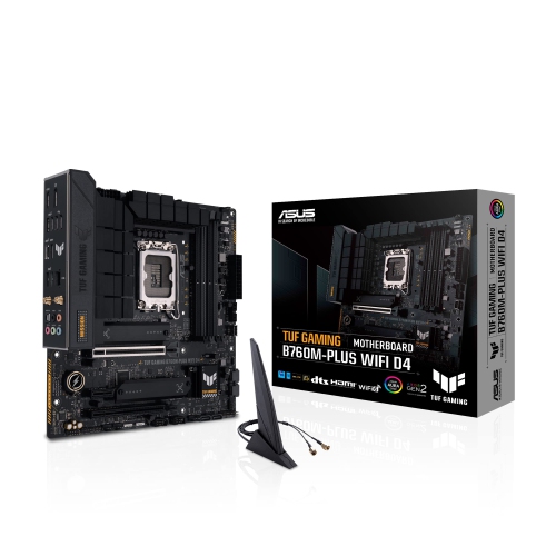 ASUS  Tuf Gaming B760M-Plus Wifi D4 Intel(13Th And 12Th Gen)Lga 1700 Matx Motherboard, PCie 5.0, 2Xpcie 4.0 M.2 Slots