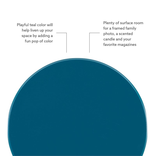 Linon Tara Wood Spindle Side Table in Teal Blue