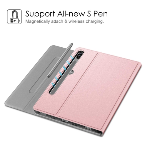 Keyboard Case for Samsung Galaxy Tab S8 / Tab S7 11 inch with S Pen Holder, Slim Lightweight Stand Cover w/Detachable Wireless Bluetooth Keyboar