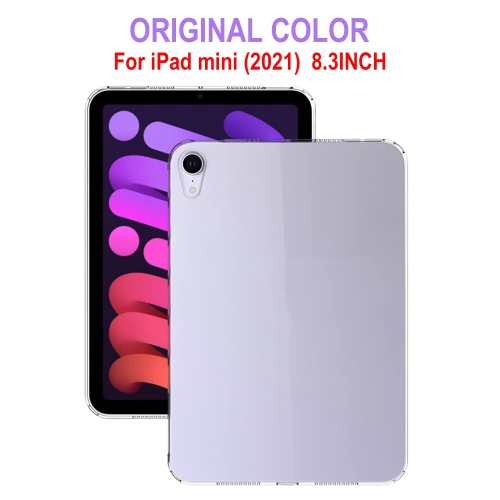 Compatible with iPad Mini 6 2021 Clear Case,Flexible Ultra Slim Lightweight Shockproof Drop Resistant Crystal Protective Cover with 2 Tempered Glass