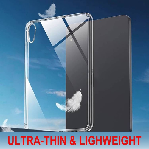 Compatible with iPad Mini 6 2021 Clear Case,Flexible Ultra Slim Lightweight Shockproof Drop Resistant Crystal Protective Cover with 2 Tempered Glass