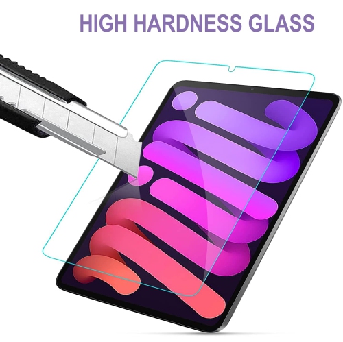 Compatible with iPad Mini 6 2021 Clear Case,Flexible Ultra Slim Lightweight Shockproof Drop Resistant Crystal Protective Cover with 2 Tempered Glass
