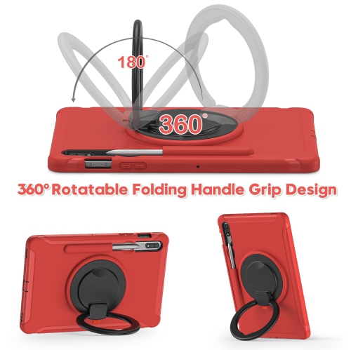 Defender Case for Samsung Galaxy Tab S8/ Tab S7 11", Full Body Drop Protection, 3 in 1 Shockproof Bumper with 360° Ring Holder Kickstand