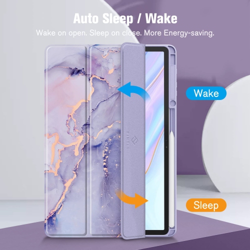 Étui hybride mince pour Galaxy Tab S8 plus 2022/S7 FE 2021/S7 plus 2020 12.4 po de Samsung avec porte-stylet S Pen, étui antichoc, coque arrière