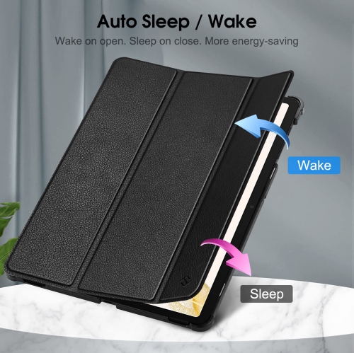 Slim Case for Samsung Galaxy Tab S8 Plus 2022/S7 FE 2021/S7 Plus 2020 12.4 inch with S Pen Holder, Ultra Thin Lightweight Tri-Fold Stand Cover Auto