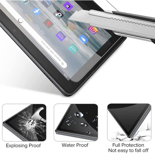 Tablet Case for Amazon Fire 7/Fire 7 Kids 2022 7inch, Flexible Ultra Slim Reinforced Corners Transparent Cover Crystal Shockproof Rugged Back Case