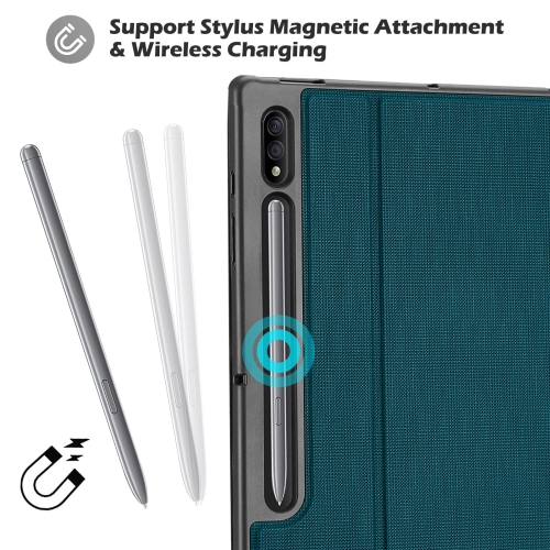 Galaxy Tab S8 Ultra Case 14.6 Inch 2022 with S Pen Holder 2022, Slim Stand Protective Cases Smart Folio Cover for Galaxy Tab S8 Ultra Tablet –Teal