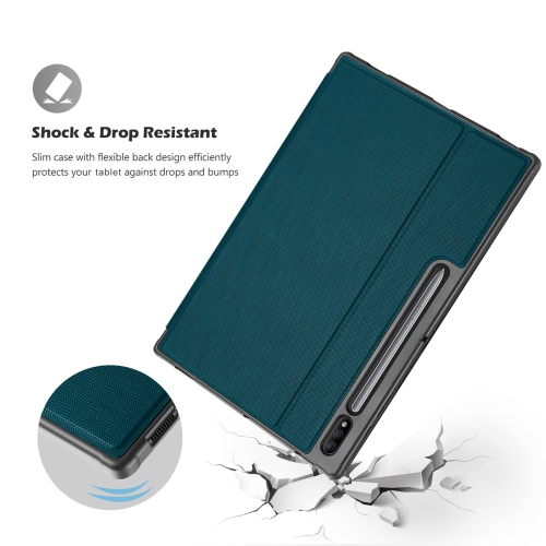 Galaxy Tab S8 Ultra Case 14.6 Inch 2022 with S Pen Holder 2022, Slim Stand Protective Cases Smart Folio Cover for Galaxy Tab S8 Ultra Tablet –Teal