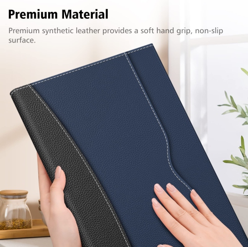 Case for Samsung Galaxy Tab S8 Ultra 14.6 inch 2022, Multiple Angle Portfolio Cover with Pocket Auto Sleep/Wake (Navy)