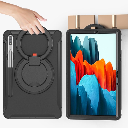 Defender Case for Samsung Galaxy Tab S8/ Tab S7 11", Full Body Drop Protection, 3 in 1 Shockproof Bumper with 360° Ring Holder Kickstand