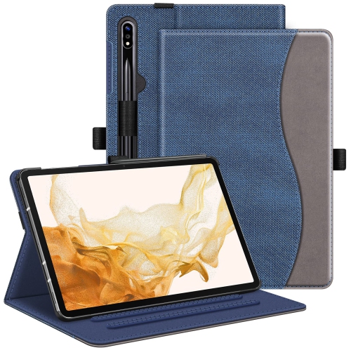 HLD  Case for Samsung Galaxy Tab S8 Plus 2022/s7 Fe 2021/s7 Plus 2020 12.4 Inch, Multi-Angle Viewing Protective Cover w Pocket, Auto Sleep/wake