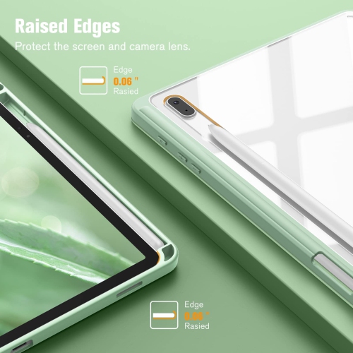 Hybrid Slim Case for Samsung Galaxy Tab S8 Plus 2022/S7 FE 2021/S7 Plus 2020 12.4 inch with S Pen Holder, Shockproof Cover with Clear Transparent