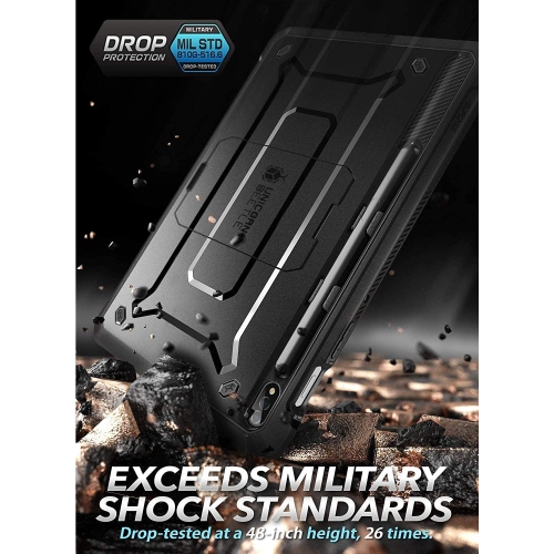 Étui robuste Licorne Beetle Pro conçu pour les Galaxy Tab S8/Galaxy Tab S7 (2020) de Samsung avec protecteur d’écran intégré et porte-stylet S Pen