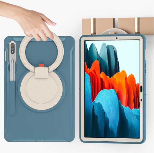 Defender Case for Samsung Galaxy Tab S8/ Tab S7 11", Full Body Drop Protection, 3 in 1 Shockproof Bumper with 360° Ring Holder Kickstand