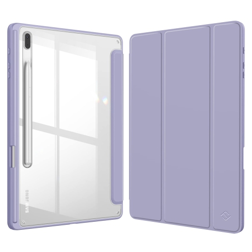 HLD  Hybrid Slim Case for Samsung Galaxy Tab S8 Plus 2022/s7 Fe 2021/s7 Plus 2020 12.4 Inch w S Pen Holder, Shockproof Cover w Clear Transparent