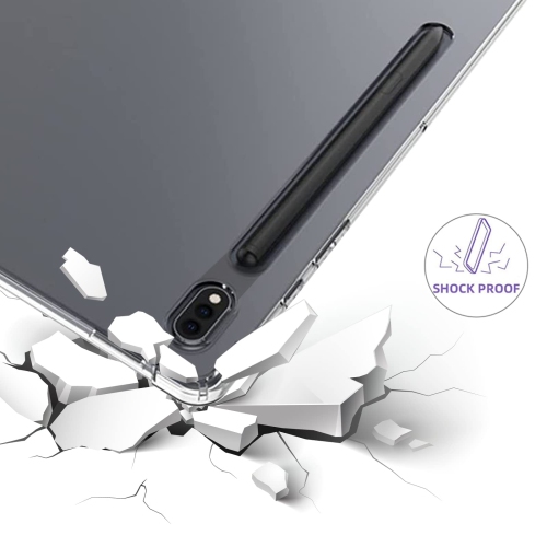 Tablet Case Compatible with Samsung Galaxy Tab S8 Ultra 14.6, Flexible Ultra Slim Reinforced Corners Transparent TPU Protective Cover Shockproof