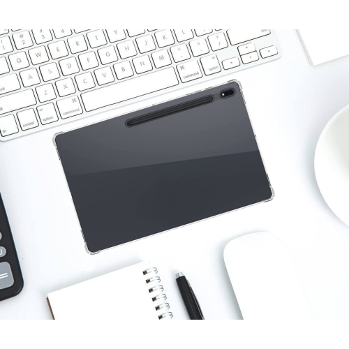 Tablet Case Compatible with Samsung Galaxy Tab S8 Ultra 14.6, Flexible Ultra Slim Reinforced Corners Transparent TPU Protective Cover Shockproof