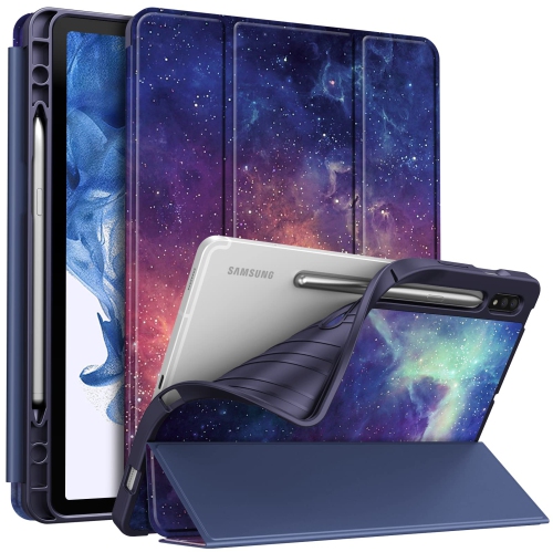 HLD  Slim Case for Samsung Galaxy Tab S8 2022/tab S7 2020 11 Inch (Model Sm-X700/x706/t870/t875/t878) w Built-In S Pen Holder, Soft Tpu Smart Stand