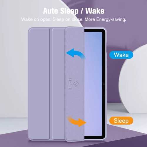 Hybrid Slim Case for Samsung Galaxy Tab S8/Tab S7 11 inch with S Pen Holder, Shockproof Cover with Clear Transparent Back Shell, Auto Wake/Sleep