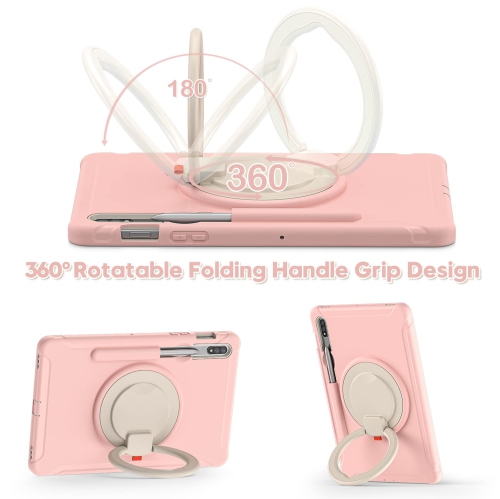 Étui Defender pour Galaxy Tab S8/Tab S7 11 po de Samsung, protection intégrale contre les chutes, rebord antichoc 3-en-1 et support à anneau pivotant