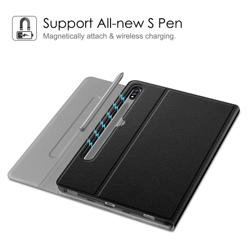 Keyboard Case for Samsung Galaxy Tab S8 / Tab S7 11 inch with S Pen Holder, Slim Lightweight Stand Cover w/Detachable Wireless Bluetooth Keyboar