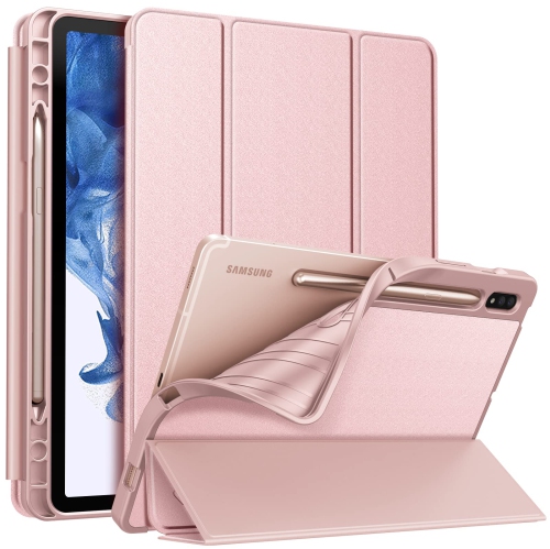 HLD  Slim Case for Samsung Galaxy Tab S8 2022/tab S7 2020 11 Inch (Model Sm-X700/x706/t870/t875/t878) \w Built-In S Pen Holder, Soft Tpu Smart Stand