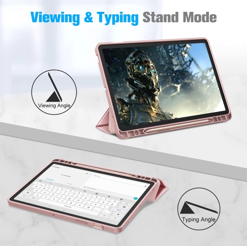 Slim Case for Samsung Galaxy Tab S8 2022/Tab S7 2020 11 Inch with Built-in S Pen Holder, Soft TPU Smart Stand Back Cover Auto Wake/Sleep Feature