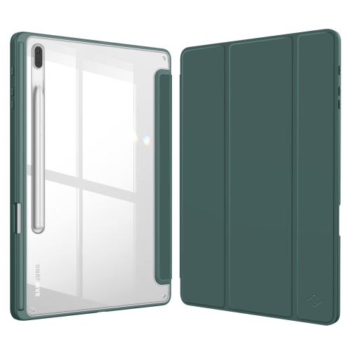 HLD  Hybrid Slim Case for Samsung Galaxy Tab S8 Plus 2022/s7 Fe 2021/s7 Plus 2020 12.4 Inch w S Pen Holder, Shockproof Cover w Clear Transparent