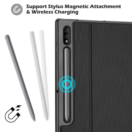 Galaxy Tab S8 Ultra Case 14.6 Inch 2022 with S Pen Holder 2022, Slim Stand Protective Cases Smart Folio Cover for Galaxy Tab S8 Ultra Tablet –Black