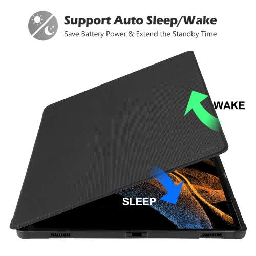 Galaxy Tab S8 Ultra Case 14.6 Inch 2022 with S Pen Holder 2022, Slim Stand Protective Cases Smart Folio Cover for Galaxy Tab S8 Ultra Tablet –Black