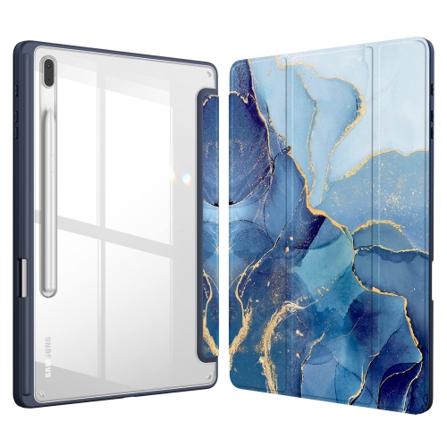 HLD  Hybrid Slim Case for Samsung Galaxy Tab S8 Plus 2022/s7 Fe 2021/s7 Plus 2020 12.4 Inch \w S Pen Holder, Shockproof Cover \w Clear Transparent