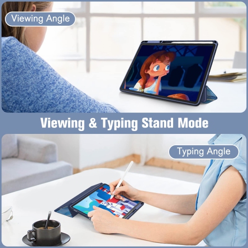 Hybrid Slim Case for Samsung Galaxy Tab S8 Plus 2022/S7 FE 2021/S7 Plus 2020 12.4 inch with S Pen Holder, Shockproof Cover with Clear Transparent