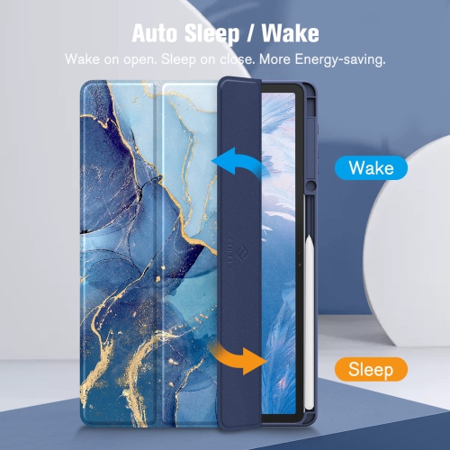 Hybrid Slim Case for Samsung Galaxy Tab S8 Plus 2022/S7 FE 2021/S7 Plus 2020 12.4 inch with S Pen Holder, Shockproof Cover with Clear Transparent