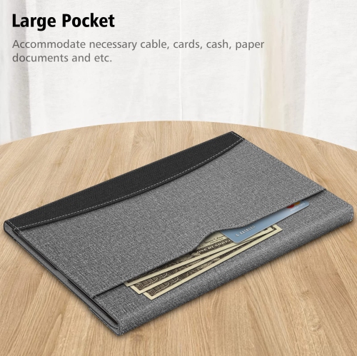 Case for Samsung Galaxy Tab S8 Ultra 14.6 inch 2022, Multiple Angle Portfolio Cover with Pocket Auto Sleep/Wake (Gray)