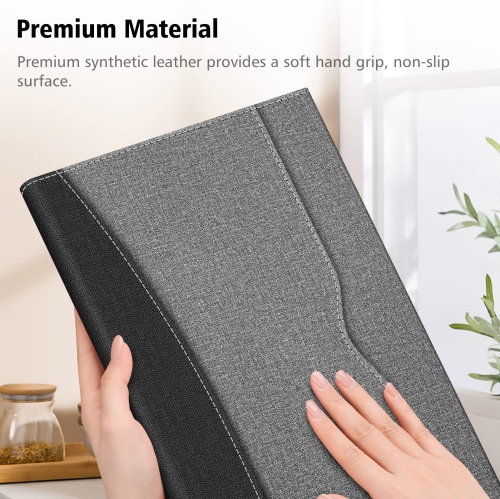 Case for Samsung Galaxy Tab S8 Ultra 14.6 inch 2022, Multiple Angle Portfolio Cover with Pocket Auto Sleep/Wake (Gray)