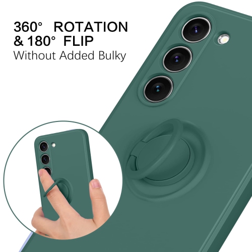 Étui Samsung Galaxy S23, étui mince en caoutchouc souple/béquille en anneau |fonction support auto, étui protecteur intégral antichoc pour Samsung