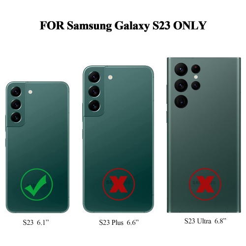 Samsung S23 Case,Dual Layer Military Grade Drop Protection Slim Samsung S23 Kickstand Case with Hidden Ring Holder Shockproof Protective Phone Case