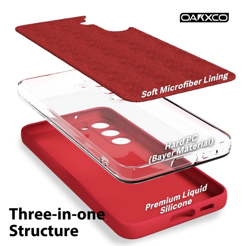 Samsung Galaxy S23 Case Silicone with Camera Cover, Soft Rubber Gel Phone Case for Women Girl Cute, Thin Slim Fit, Aesthetic Protective TPU Bumper