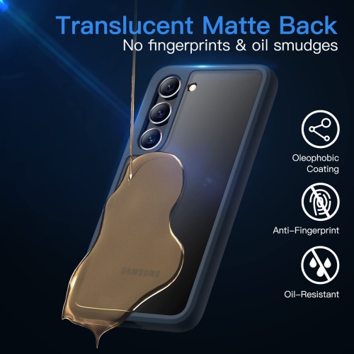 Matte Case for Samsung Galaxy S23 5G 6.1-Inch, Frosted Translucent Back Protective Slim Phone Cover, Anti-Fingerprints