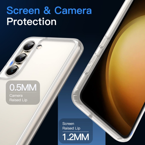 Matte Case for Samsung Galaxy S23 5G 6.1-Inch, Frosted Translucent Back Protective Slim Phone Cover, Anti-Fingerprints