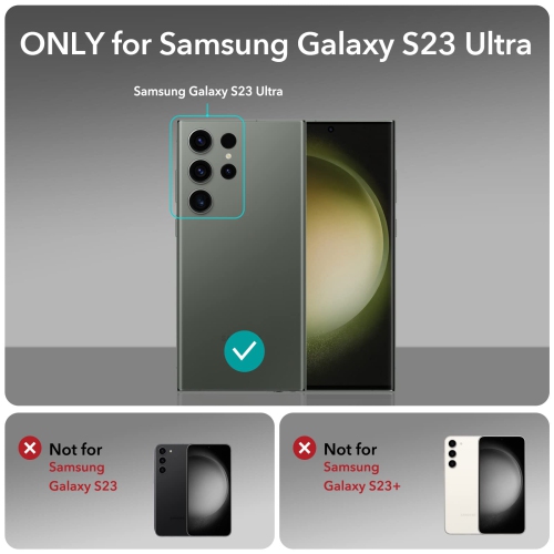 Kickstand Case for Samsung Galaxy S23 Ultra Case, 3 Stand Modes, Military-Grade Drop Protection, Supports Wireless Charging, Slim Phone Cover with