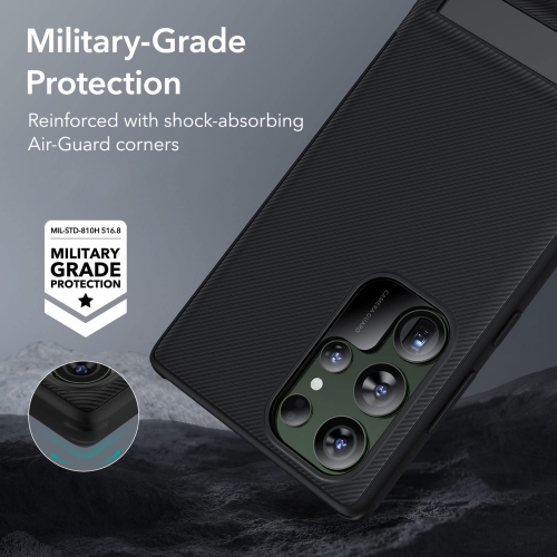 Kickstand Case for Samsung Galaxy S23 Ultra Case, 3 Stand Modes, Military-Grade Drop Protection, Supports Wireless Charging, Slim Phone Cover with